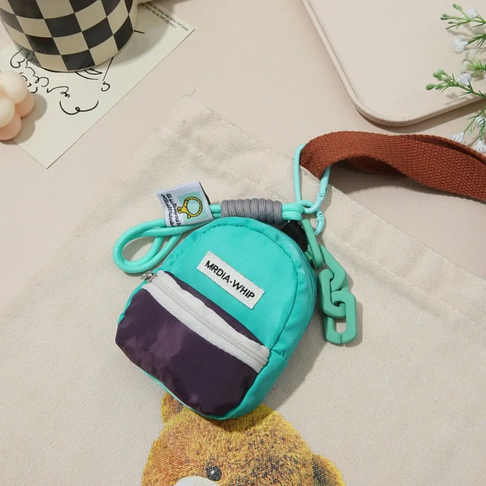 

Creative Macaron Color Mini Coin Purse Multifunctional Backpack Pendant Key Chain Wallet Durable Anti Loss Earphone Bag Camping