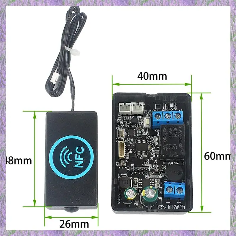 

2025 New-Fingerprint Access Controller NFC Electric Lock Control Relay Module IC Card Induction Switch
