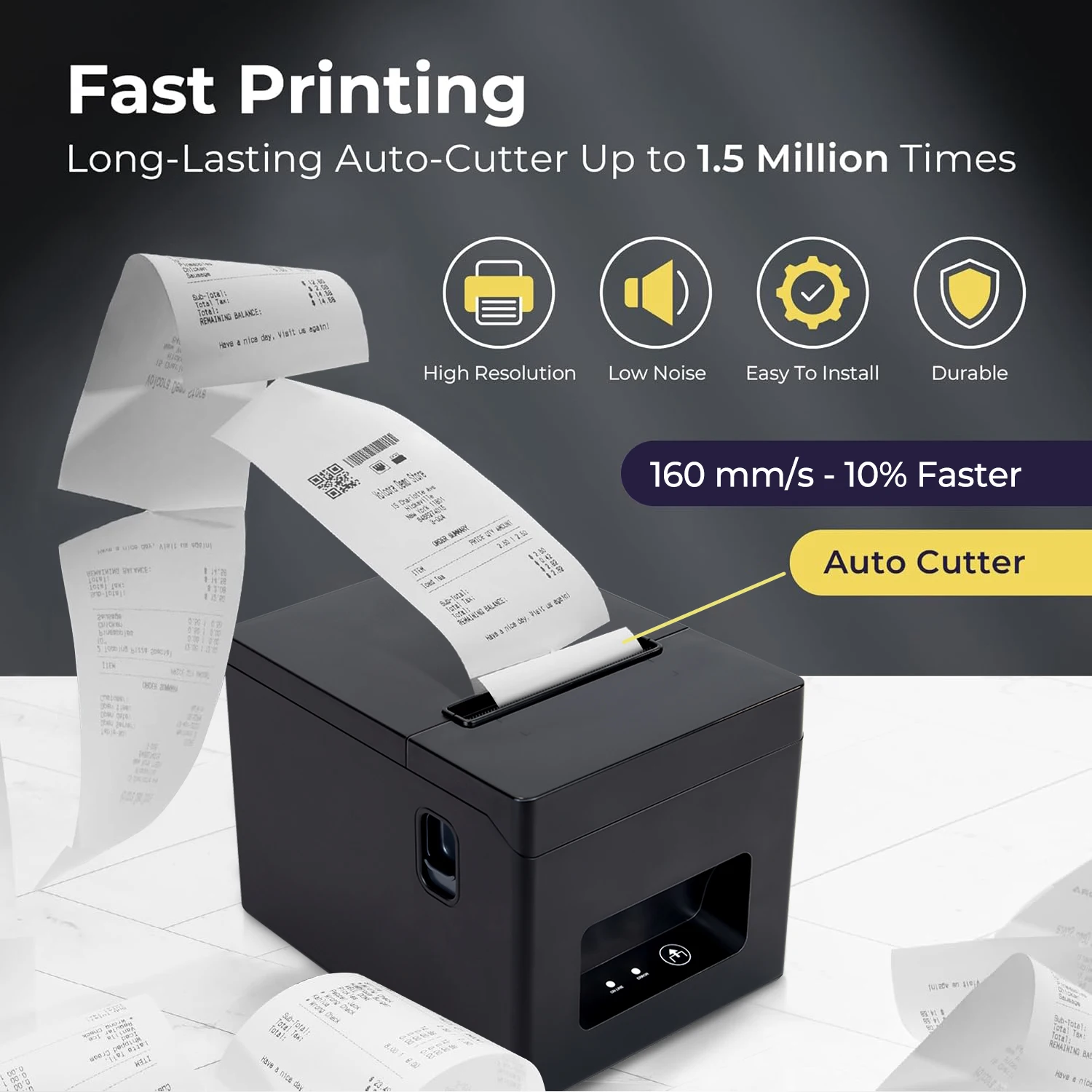 T8320 POS เครื่องพิมพ์ 80 มม.USB Lan เครื่องพิมพ์ใบเสร็จความร้อน,ร้านอาหารห้องครัวเครื่องพิมพ์เครื่องตัดอัตโนมัติสนับสนุนลิ้นชักเก็บเงิน