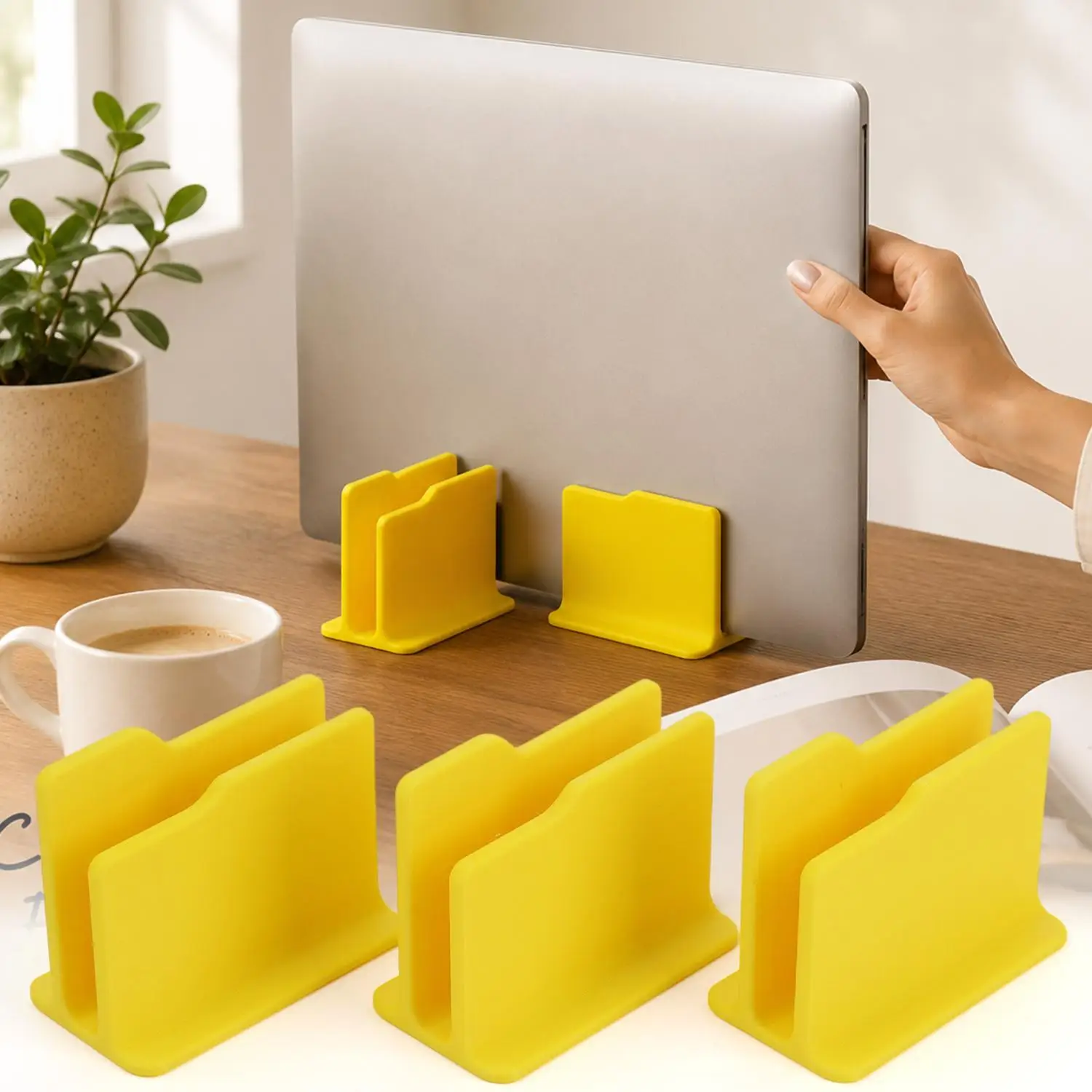 Soporte Universal para Laptop, Tablet y Escritorio, Base para Notebook, Compatible con Macbook Air Pro, iPad, Lenovo, Dell, con Clip de Sujeción
