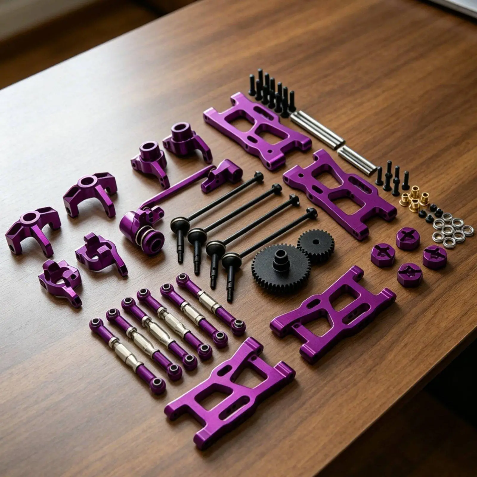 RC Car Parts RC Car Metal Parts Set Sturdy for 1/12 124016 124017 124018 124019