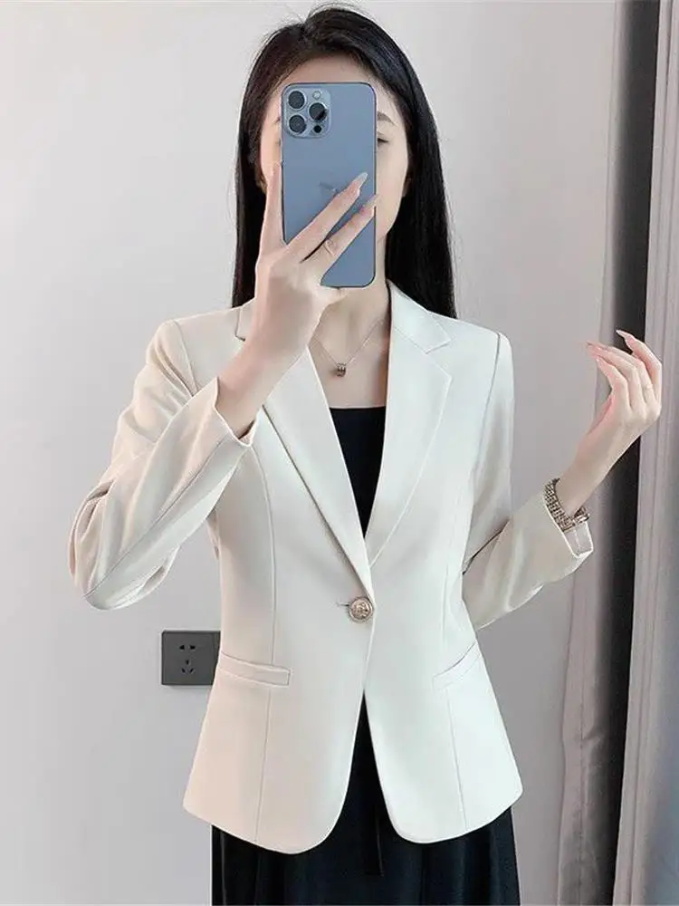 Abito da donna bianco slim fit ort Jaet Primavera Autunno New Sle Casual Faionable Office Work Long Sve Button up Top