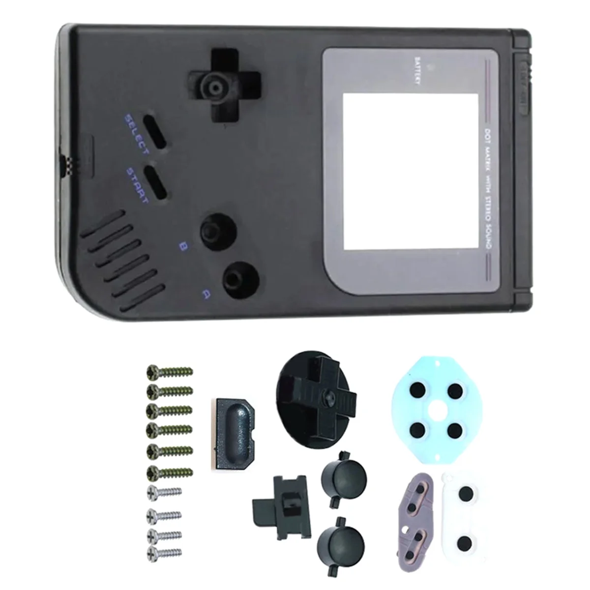 QA88X Per GBP Set completo Custodia Shell Cover per Gameboy Pocket GBP Console di gioco Custodia protettiva con pulsanti Cuscinetti conduttivi A