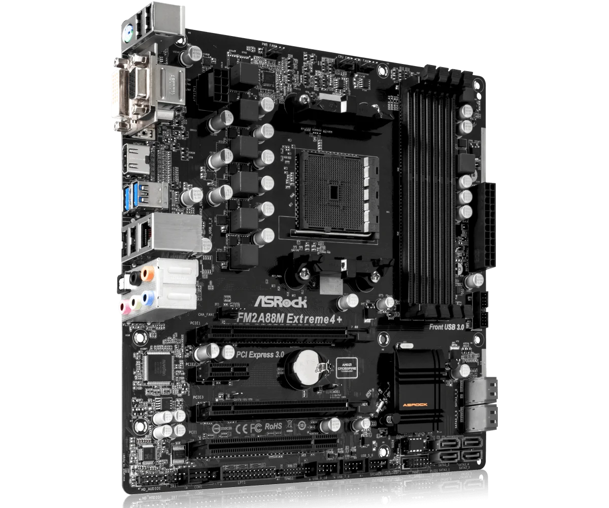 Asrock-اللوحة الأم fm2a88m extreme4 + r2.0 ، مقبس fm2 fm2 + amd a88x a88 dddr3 64gb pci-e rosata iii usb micro atx