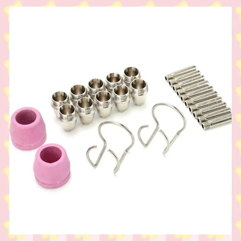 

AB51 55Pcs Air Plasma Cutting Torch Nozzles Consumables Contact Tips For SG‑55 AG‑60 WSD‑60P Durable Easy To Use