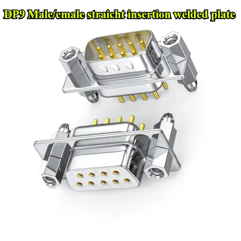 1/3/5/10 قطعة DP9 9Pin ذكر/أنثى مستقيم دبوس DB9 D-sub PCB جبل RS232 المنفذ التسلسلي موصل COM ميناء المقبس مع المسمار المكسرات