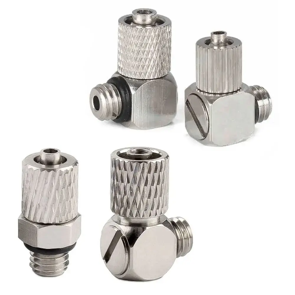 10Pcs Male Thread Micro Quick Twist Joint 3mm 4mm 6mm OD M3 M4 M5 M6 Air Tube Connector Screw Through Brass