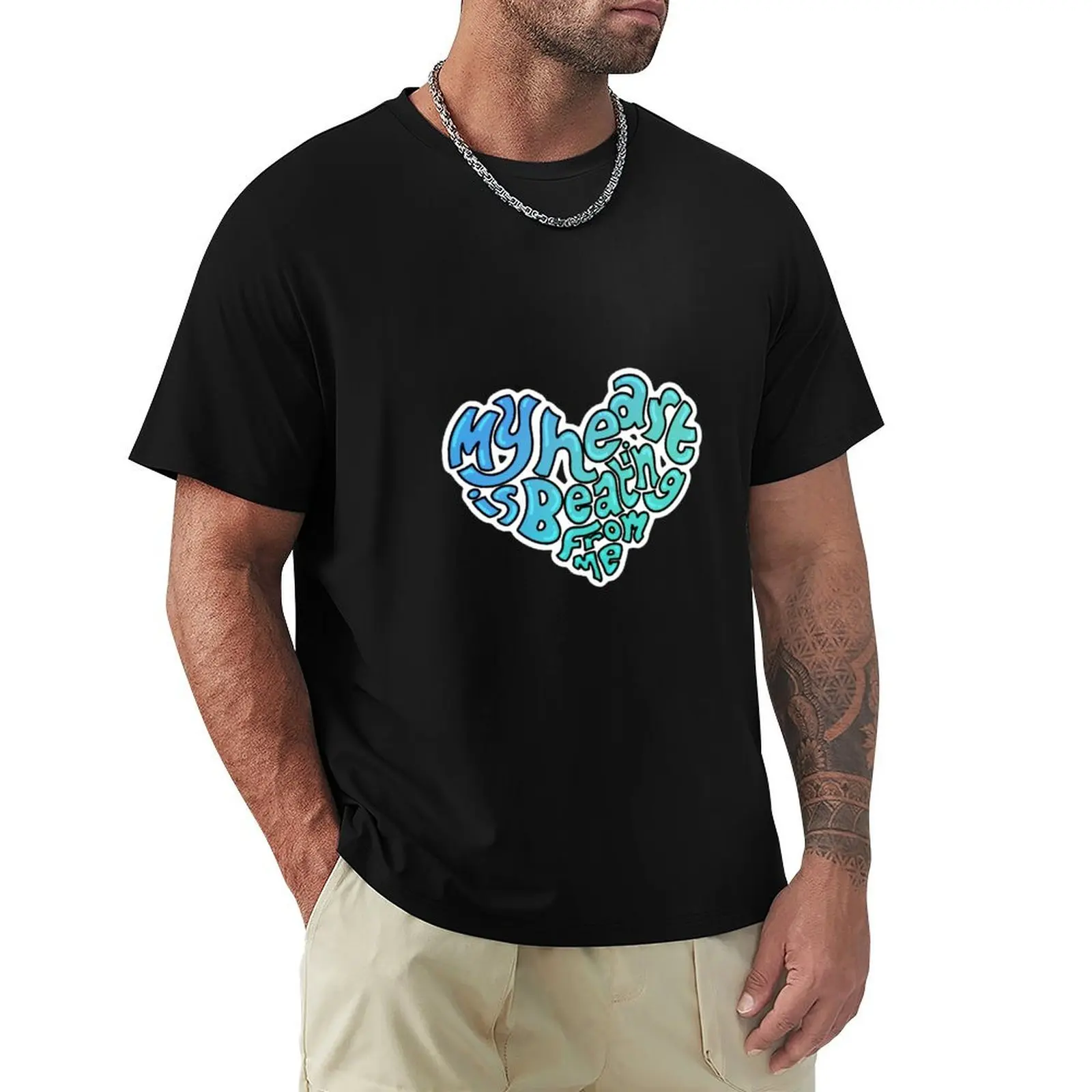 

Blue Homecoming Heart T-Shirt Minimal Art Print T-Shirt