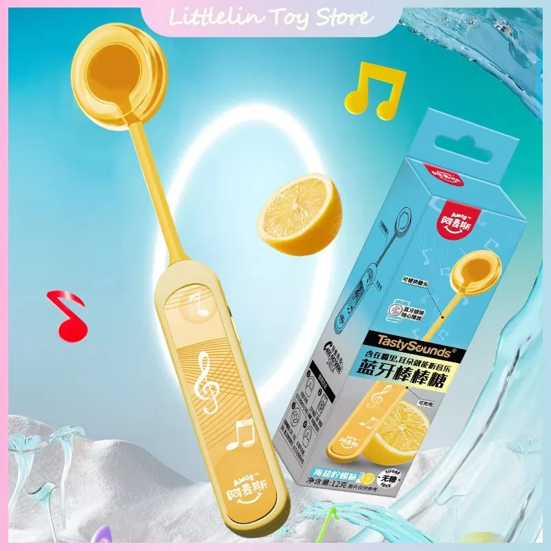 Amos Bluetooth Music Lollipop Sugar Free Candy Rechargeable Wireless Connectable Sweet Gift For Girlfriend