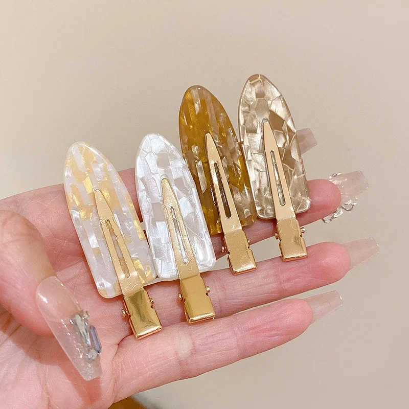 دبوس شعر من الأسيتات للرجال والنساء، مشبك شعر مكسور، مشبك شعر على الطراز الفرنسي، إكسسوارات شعر عصرية