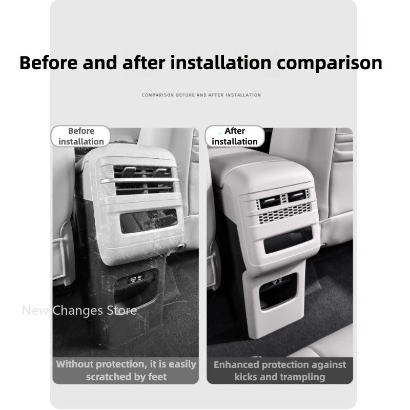 For BYD Ti 7 2025 2026 Rear Anti Kick Pad Interior Modified Refrigerator Air Conditioning Protective Anti Kick Plate 4