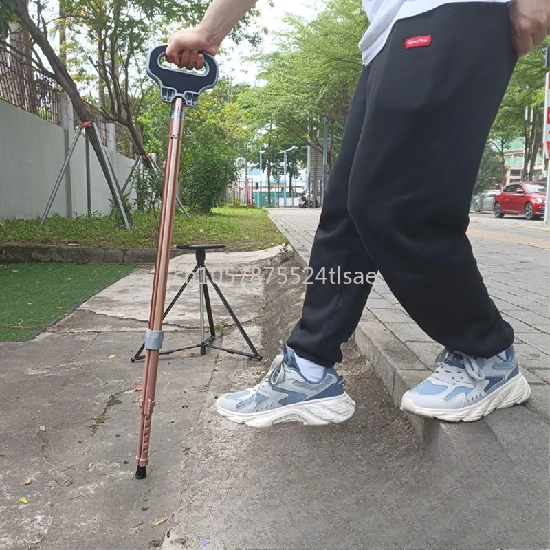 

Portable cane stool Multifunctional cane stool for the elderly Outdoor climbing cane with chair