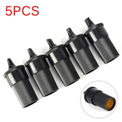 5pcs 12V/24V Car Cigar Cigarette Lighter Female Inline Socket Plug Adapter Connector Useful