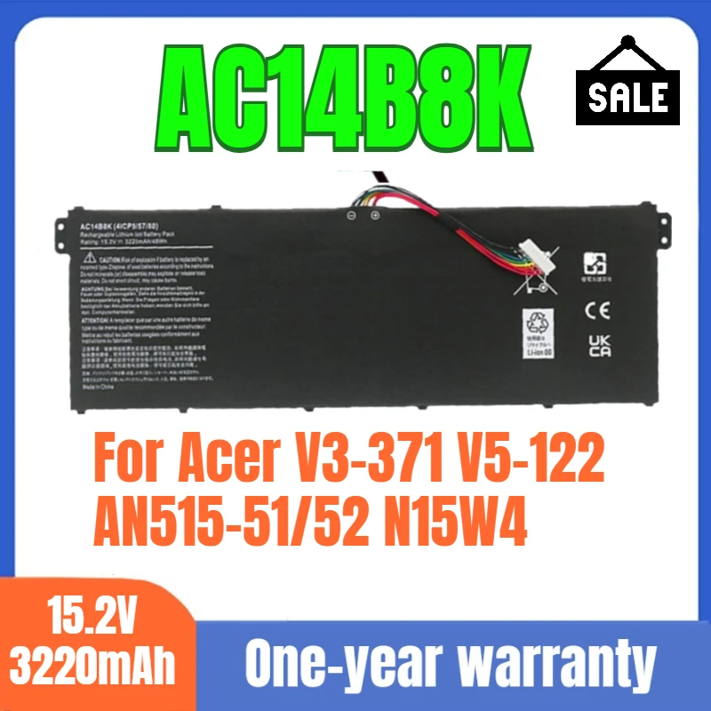 

AC14B3K AC14B8K battery, suitable for Acer V3-371 V5-122 AN515-51/52 N15W4 genuine notebook replacement battery