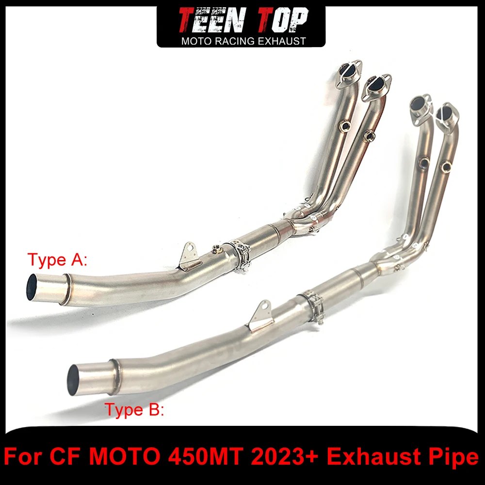 Collettore di Scarico 450 MT in Acciaio Inox per Moto, Sistemi di Scarico per CF MOTO 450MT 2023+, Tubo di Collegamento Anteriore