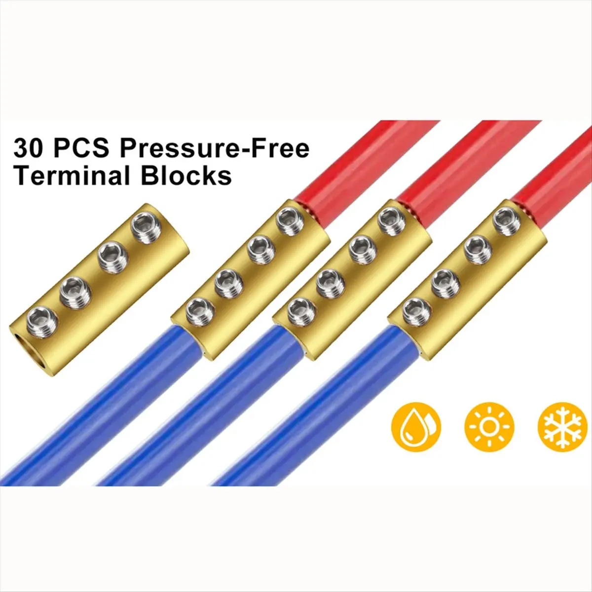 SALE AA63 80A Copper Pillar High Power Pure Copper Waterproof Wire Connector Terminal with and Heat Shrink Tube