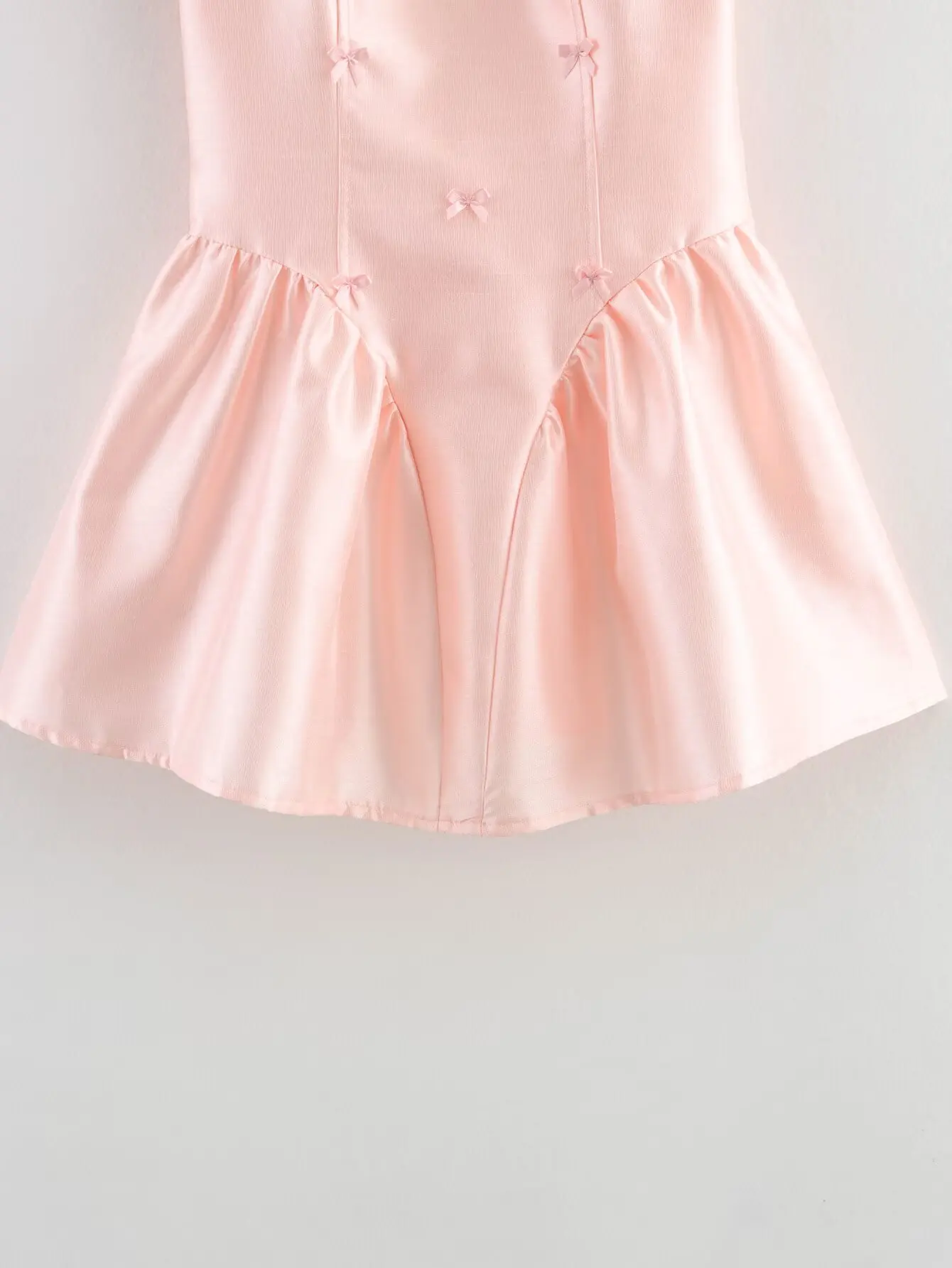 Zevity Donna Sexy Backless Zipper Manica corta Abito da ballo Abito femminile Chic Piccolo fiocco Appliques Slim Marca Abiti da festa DS2607