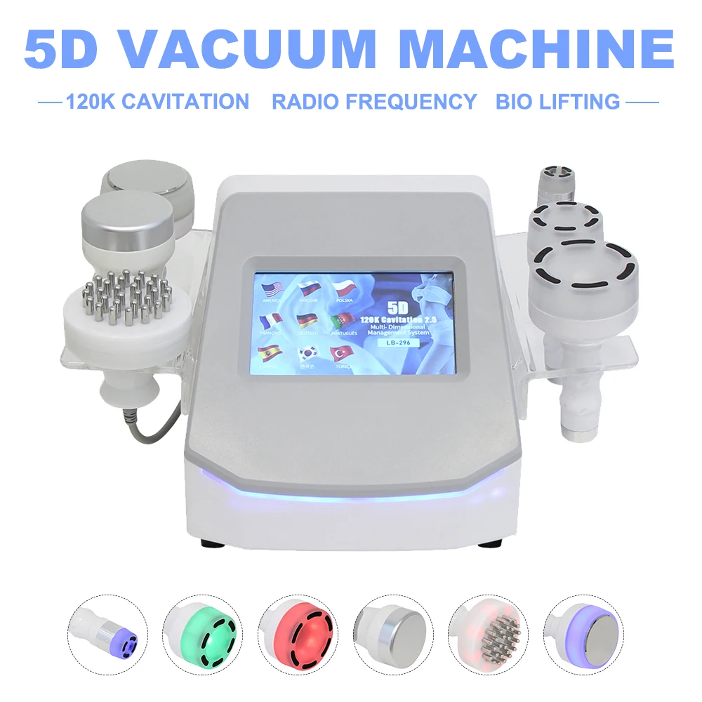 AOKO 6 in 1 120K Kavitation Schönheitsmaschine Vakuummassagegerät Körperformung Gesichtspflege Salongerät Anti Cellulite Gesichtslifting