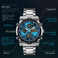 OLEVS Men's Watches Original Multifunctional Wlectronic Watch for Man Waterproof Luminous Alarm Clock Fashion Dress 4