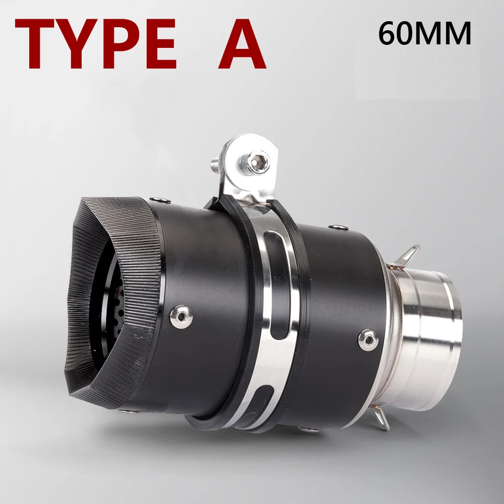 60MM Universal Motorcycle GP Exhaust CNC Carbon Fiber DB Killer Escape Muffler For Kawasaki   RC390 S1000XR Z900 FZ6  Slip On - view 3