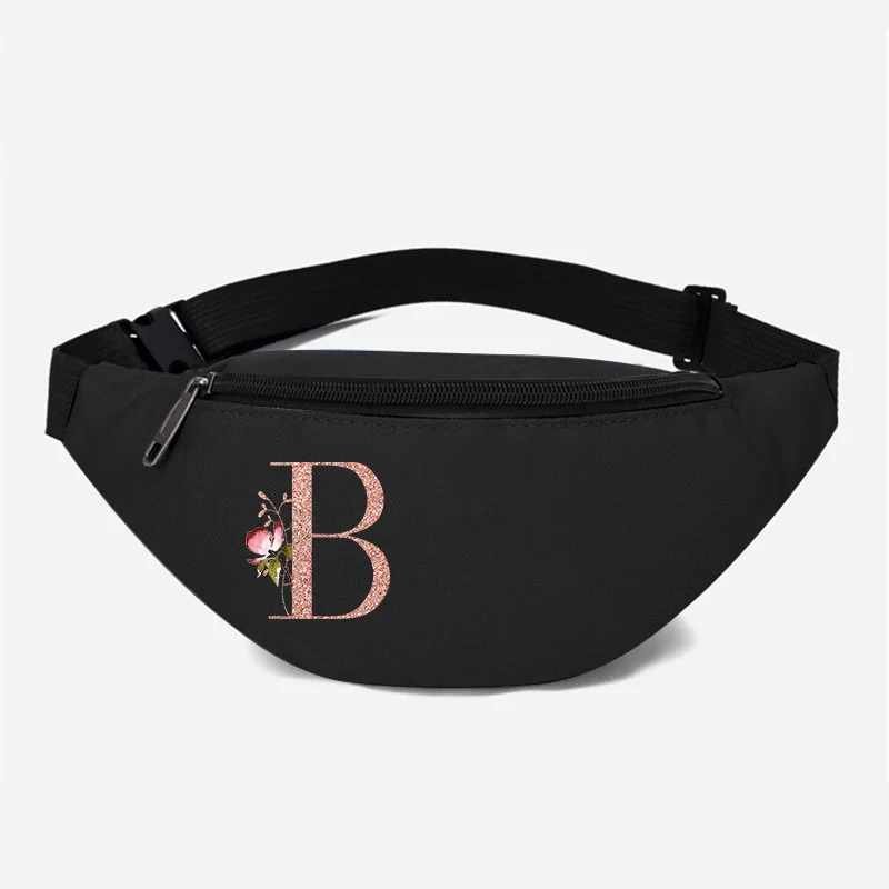 Custom Name Running Fanny Pack Letter Print Cycling Waist Bag Waterproof Sports Fanny Pack Mobile Phone Case Gym Running Bel