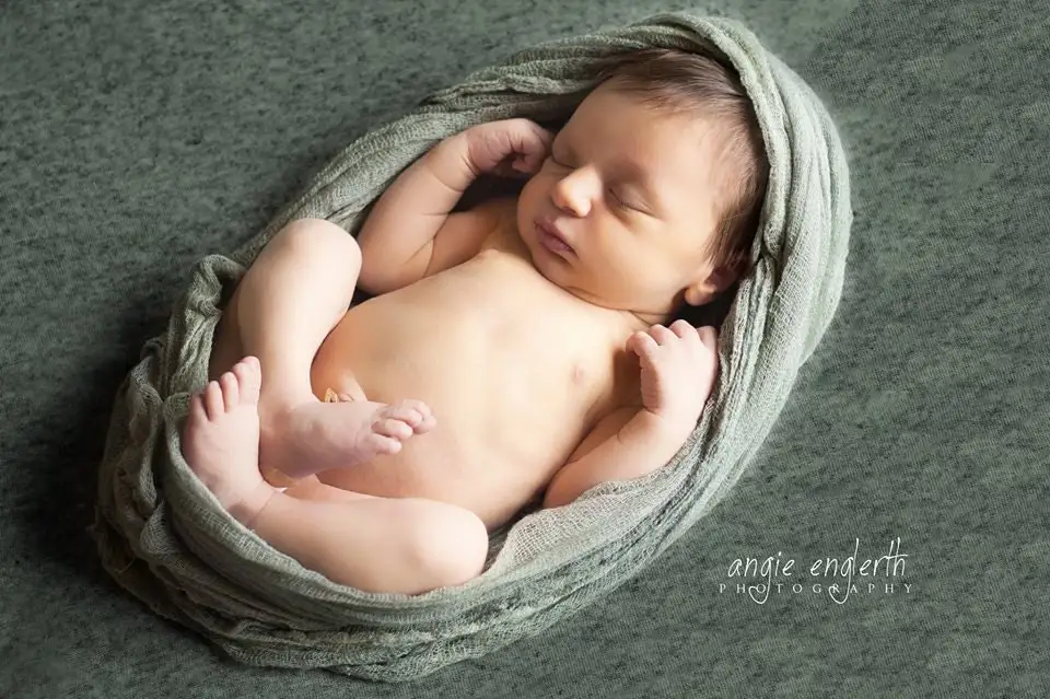 Dark Gray Gauze Baby Wrap, Newborn Photography