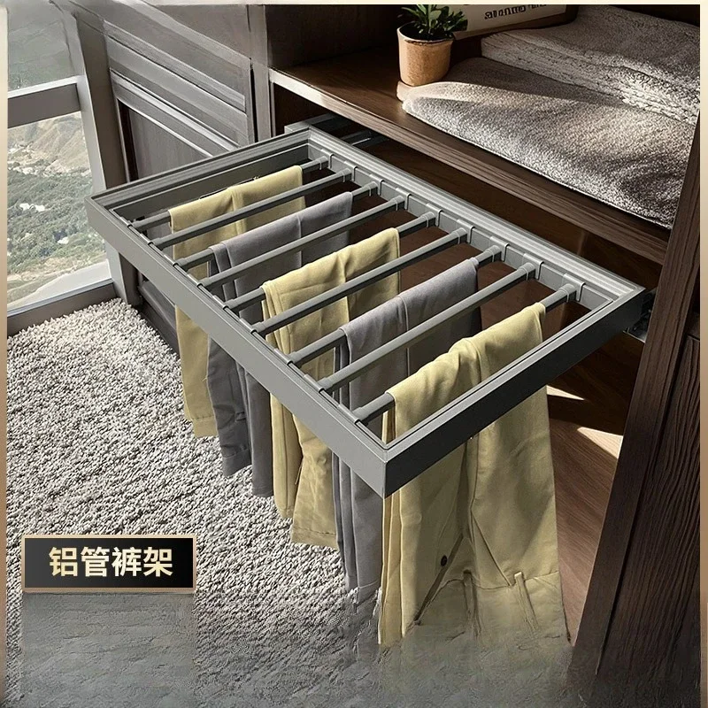 Pants rack Telescopic wardrobe Household hanging rack Multifunctional pants pumping cabinet Pull rack Push-pull