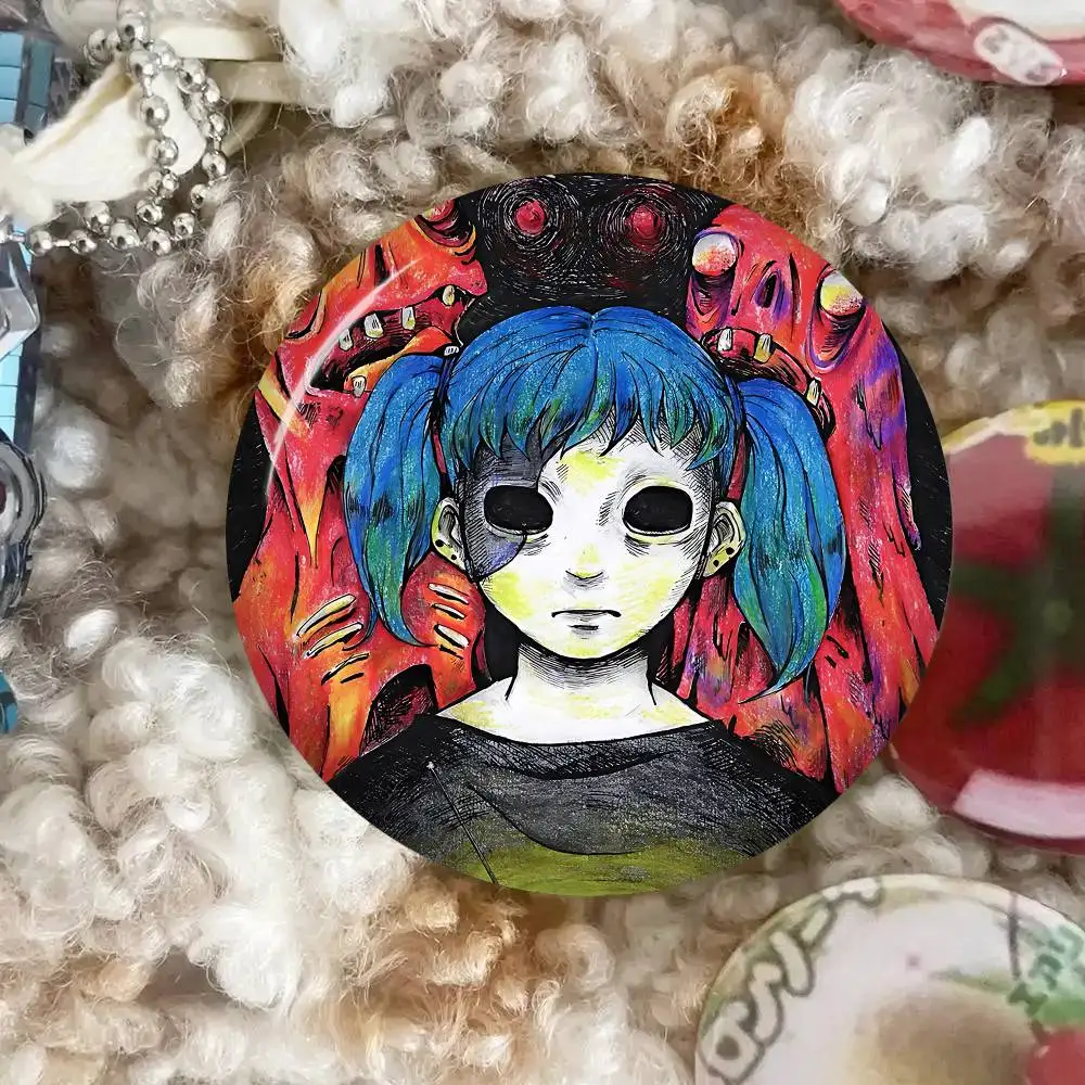 Horror Game S-Sally Face Customizable Soft Button Pin For Women Creative Jewelry Funny Badge Cartoon Lover Hat