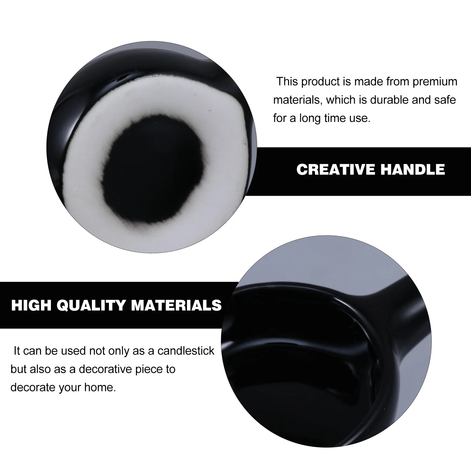 

3Pcs Tray Premium Ceramic Decorative Tabletop Holder Creative Handle Design for Home Party Gift Stick