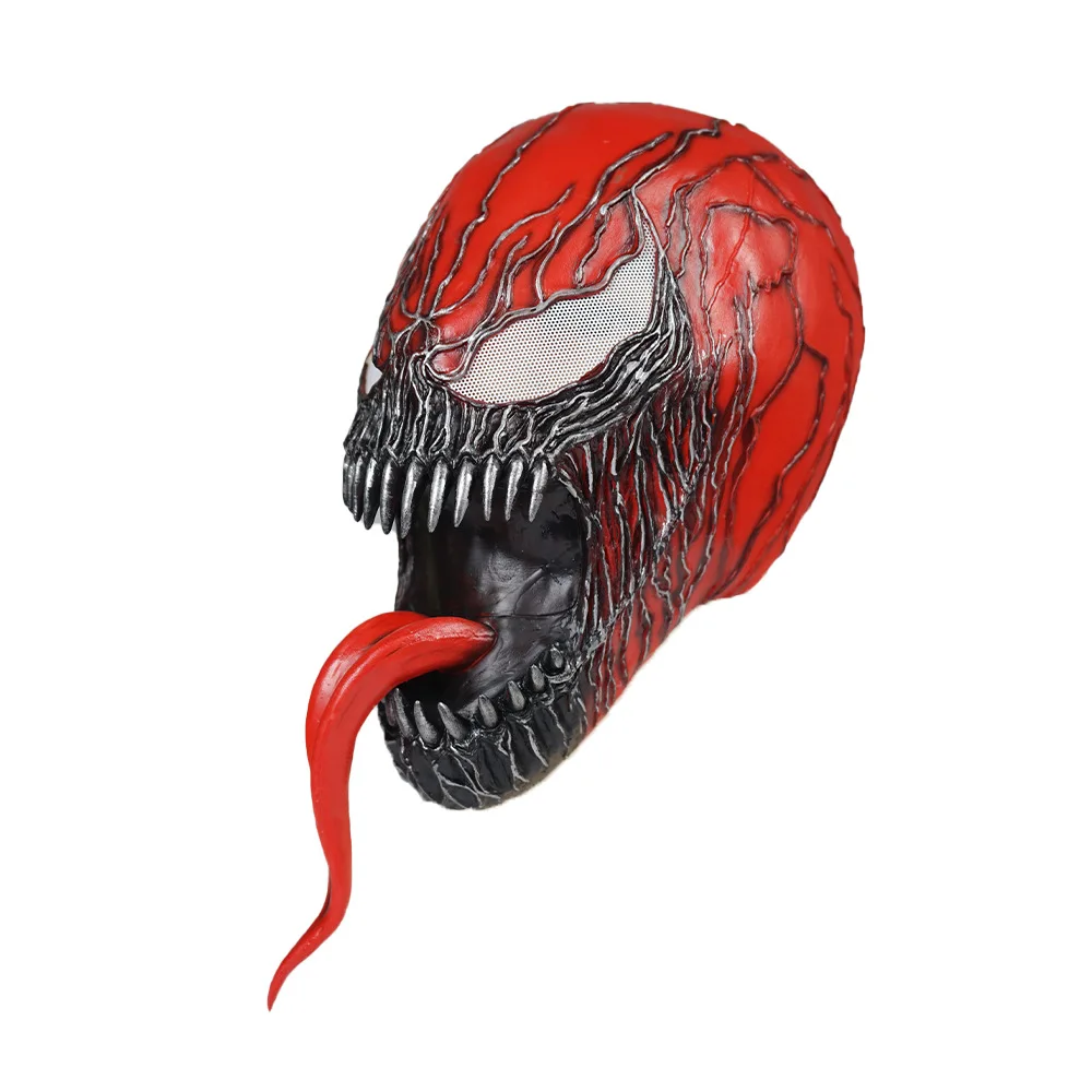 Venom 2 : Let There Be Carnage Mask Adult Carnage Helmet Men Scary Halloween Latex Mask