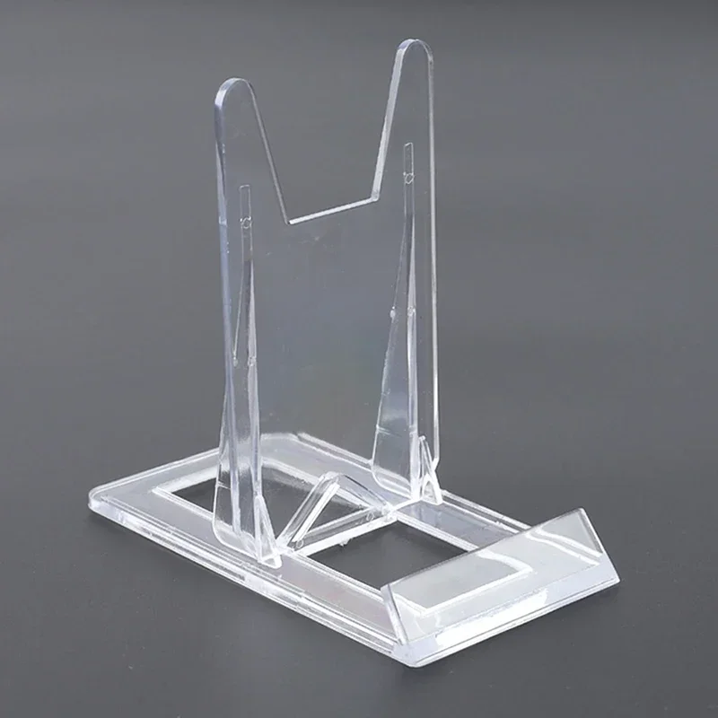 

10pcs Adjustable Sliding Display Stand Clear Post Card Plate Cell Phone Jewelry Picture Movable Collection Art Exhibition Rack