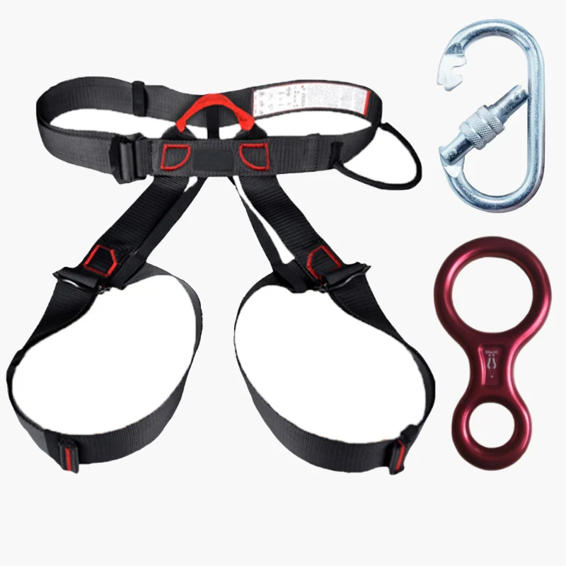 

Outdoor Hiking Climbing Harness Safety Belt for Working Aloft Glass Exterior Scrubbing Adjustable Harness