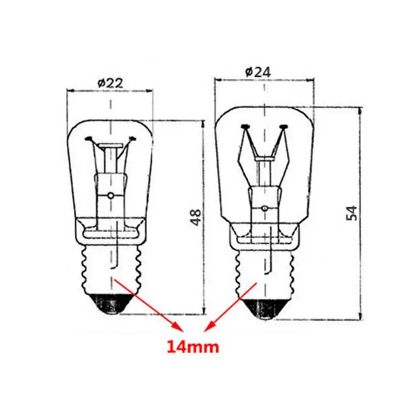 15W/ 25W เตาอบแผ่นเรืองแสงสูงอุณหภูมิ300องศาเซลเซียสเตาอบแผ่นเรืองแสง220-240V 110-120 lm E14เตาอบขายส่ง