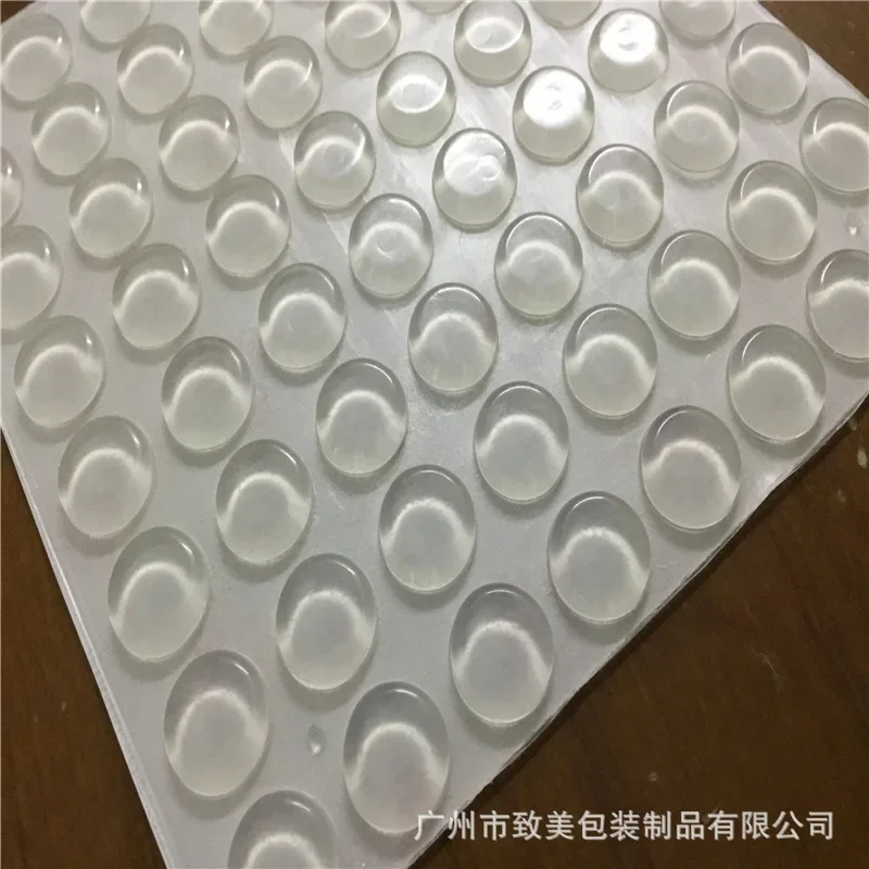 Transparent Silicone Bumpers - Self-Adhesive Cushions for Furniture Protection Against Bumps and Scratches