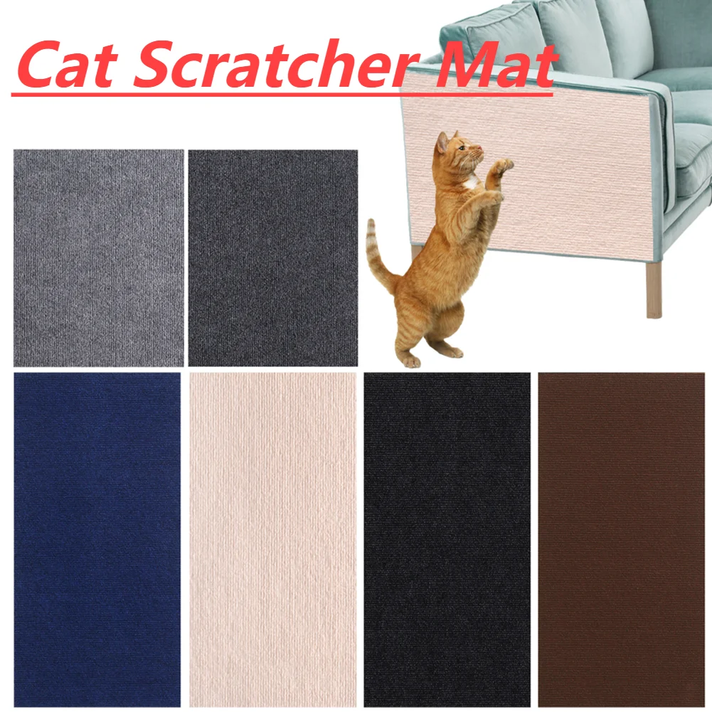 Cat Scratching Mat Self-Adhesive Trimmable Carpet Cat Scratching Post Carpet For Sofa Funitures Protective Mat Pet Accessories