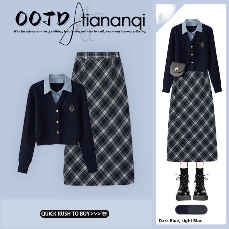 

Spring 2026 New Tea System ort Top Women's High Waist Belly Covering Suit A-Line Skirt Two-Piece Set ape Fit