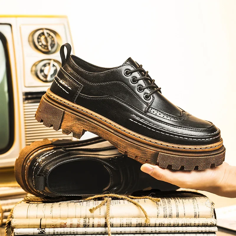 

Men's Business Formal Leather Shoes Fashion Retro British Style Men's Leather Shoes Comfort Casual Men's Shoes Zapatillas Hombre