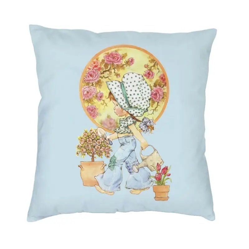Sarah Kay Girl Cartoon Animation Cushion Cover 45x45 Decoration Printing Throw Pillow for Sofa Double Side