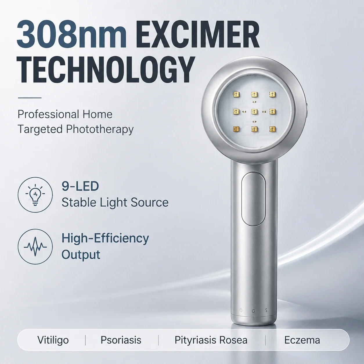 Professional UVB Light Therapy Medical Device for Vitiligo Psoriasis Treatment 308nm 311nm Laser UV Skin Care for Medical Use