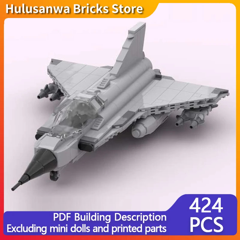 

SAAB-35 Draken, современные военные истребители, модель MOC, строительные кирпичи, военное оборудование, модульные технологии, подарки, детские игрушки, костюм