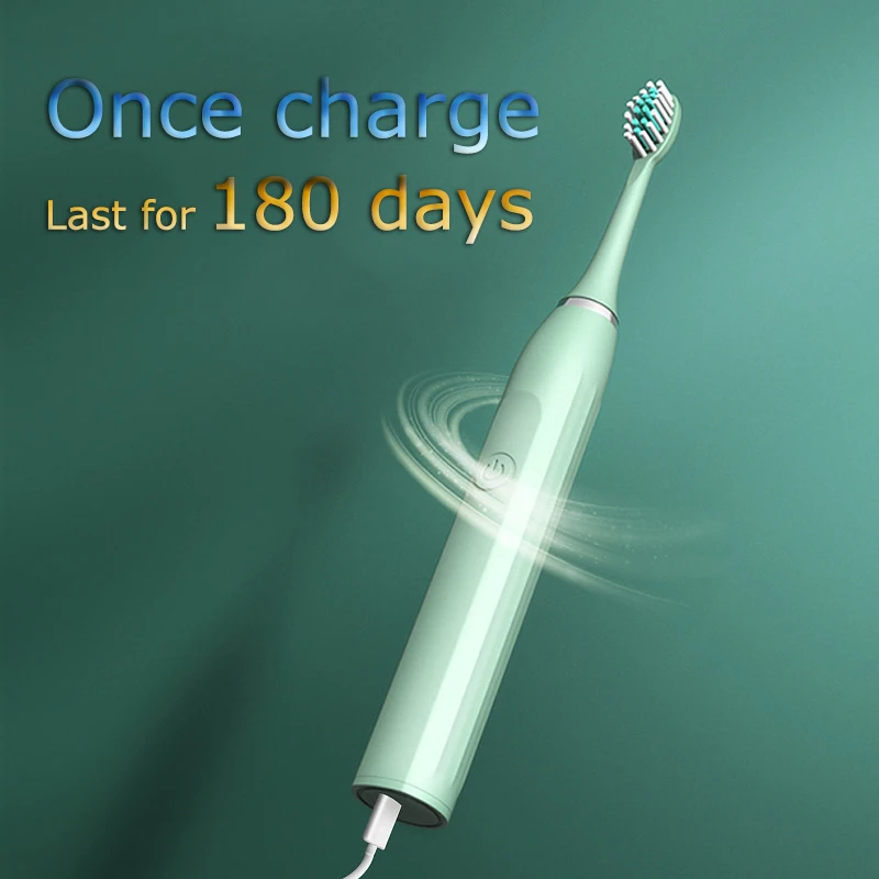 Sonic Bàn Chải Đánh Răng Điện Dành Cho Người Lớn Trẻ Em Siêu Sonic Ghế Rung Tự Động Làm Trắng IPX7 Chống Nước 6 Đầu Bàn Chải