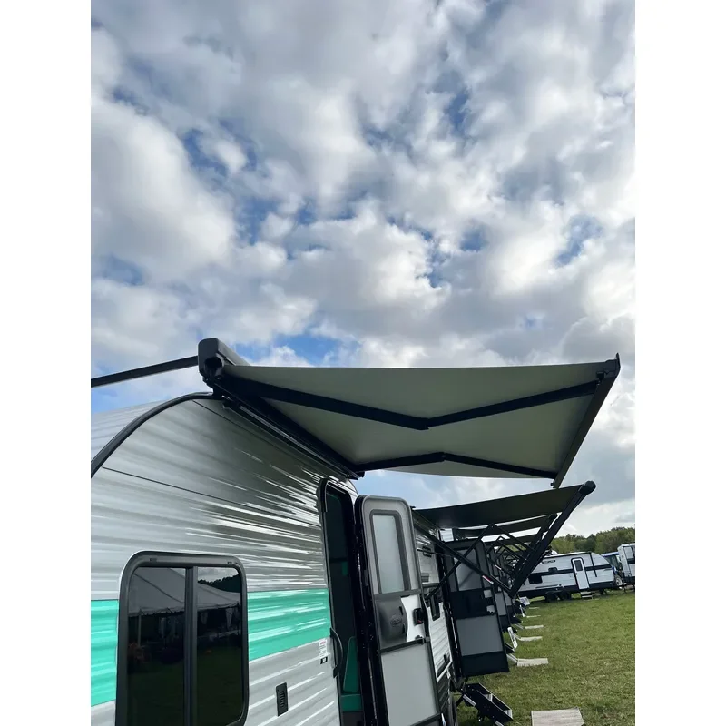 W5500 Electric Full Cassette Camper Trailer Awning Waterproof UV Resistant Sun Shade for Teardrop Trailer