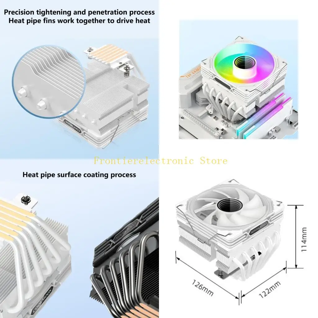 

G8DB Premium CPU Air Coolers 6 Heat Pipe Coolers with ARGB Fan for Superior Cooling Performances and Noise Reductions