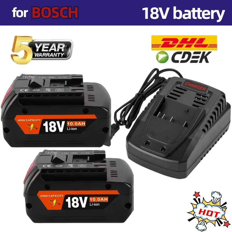 

For BOSCH 18V BatteryAccessories Screwdriver Battery✅Suitable for BAT609 BAT609G BAT618⚡BAT618G BAT614 12.0Ah + Charger