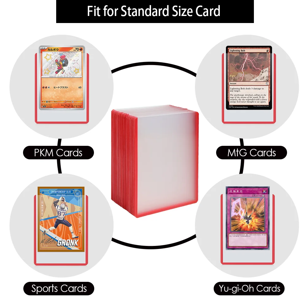 Cargadores superiores policromados 3x4 para tarjetas, cargadores superiores duraderos de 35 puntos, funda para tarjetas de plástico duro, tarjetero para tarjetas deportivas, tarjetas comerciales