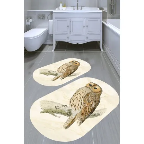 Inca Carpet Anti-Slip Soles Washable 2'li Bath Mat (50 X60 cm - 60 X100 Cm) BRC5012