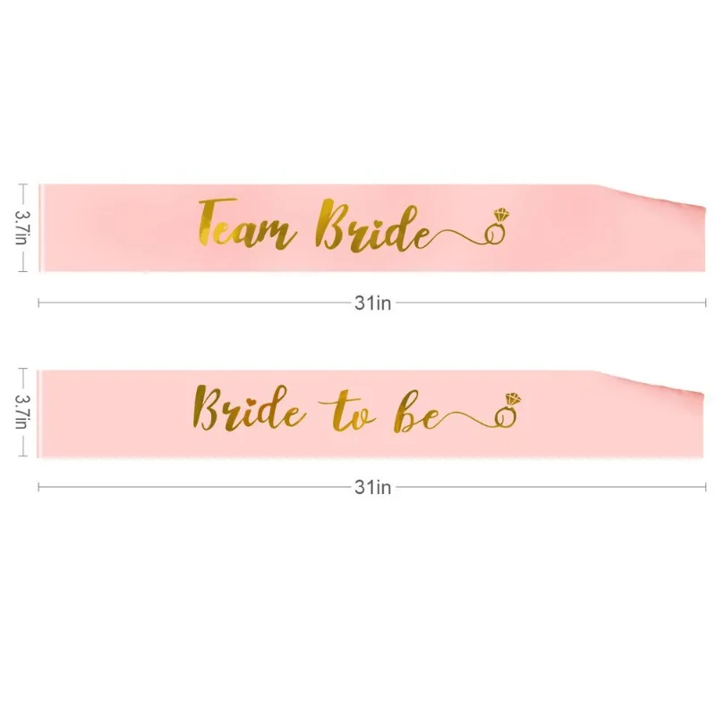 Single Party Bride to be Headband Wedding Set Rose Gold Tattoo Sticker Team Bride Etiquette Band Festival party supplies