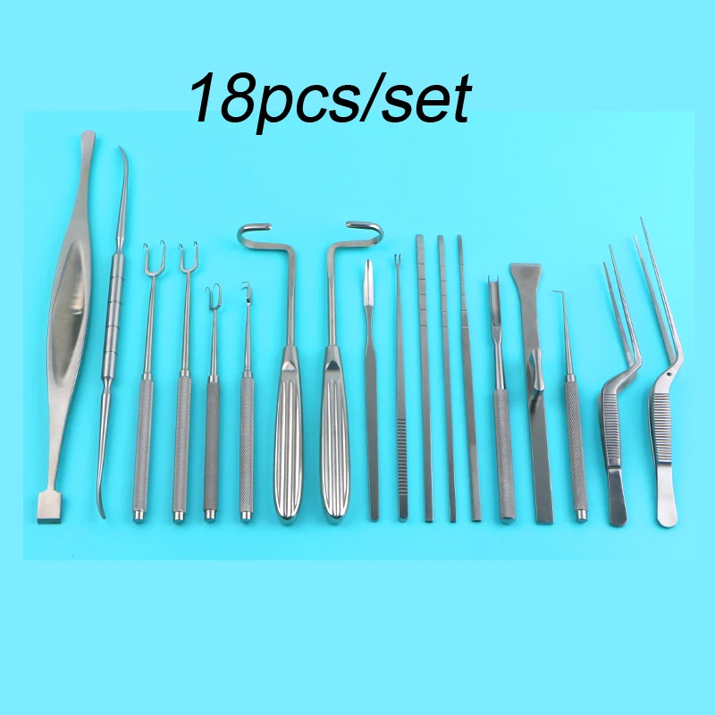 

18 piece Nasal plastic instruments nasal bone dissector nasal bone knife bone shovel double claw hook