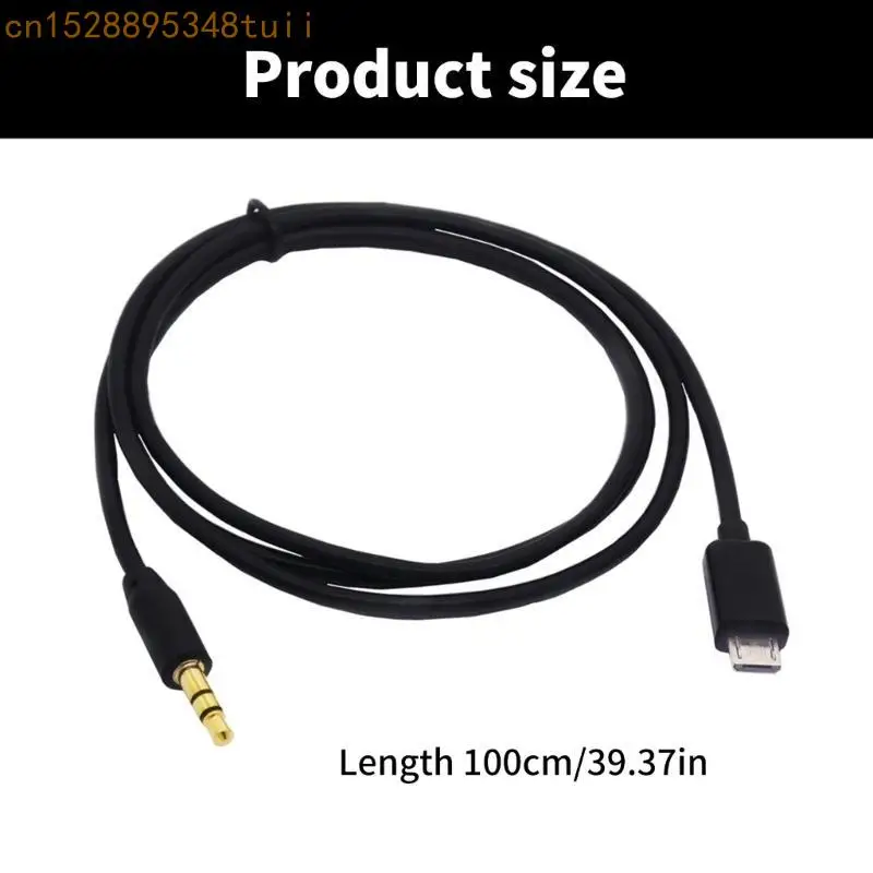Y4QF MICROS USBから3.5mmの男性オーディオ車の補助ケーブルは、車システムに接続するためのケーブル