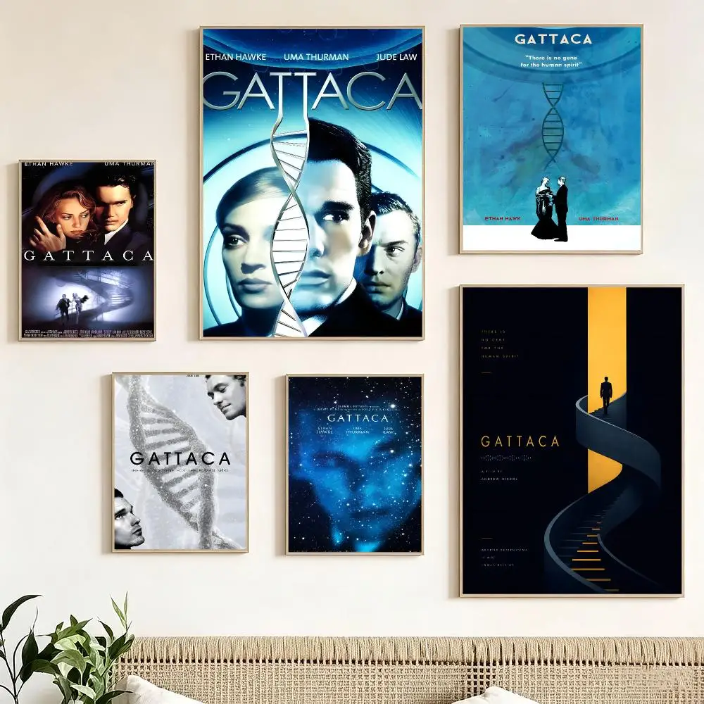 Classic Movie G-Gattaca Poster impermeable para el hogar sala de estar dormitorio bar decoracion estetica